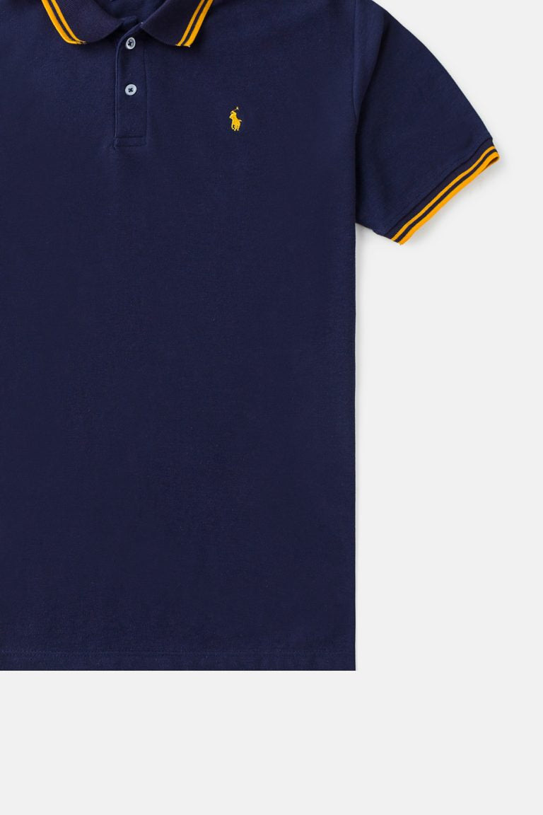 RL Imported Tipping Polo Shirt – Navy Blue