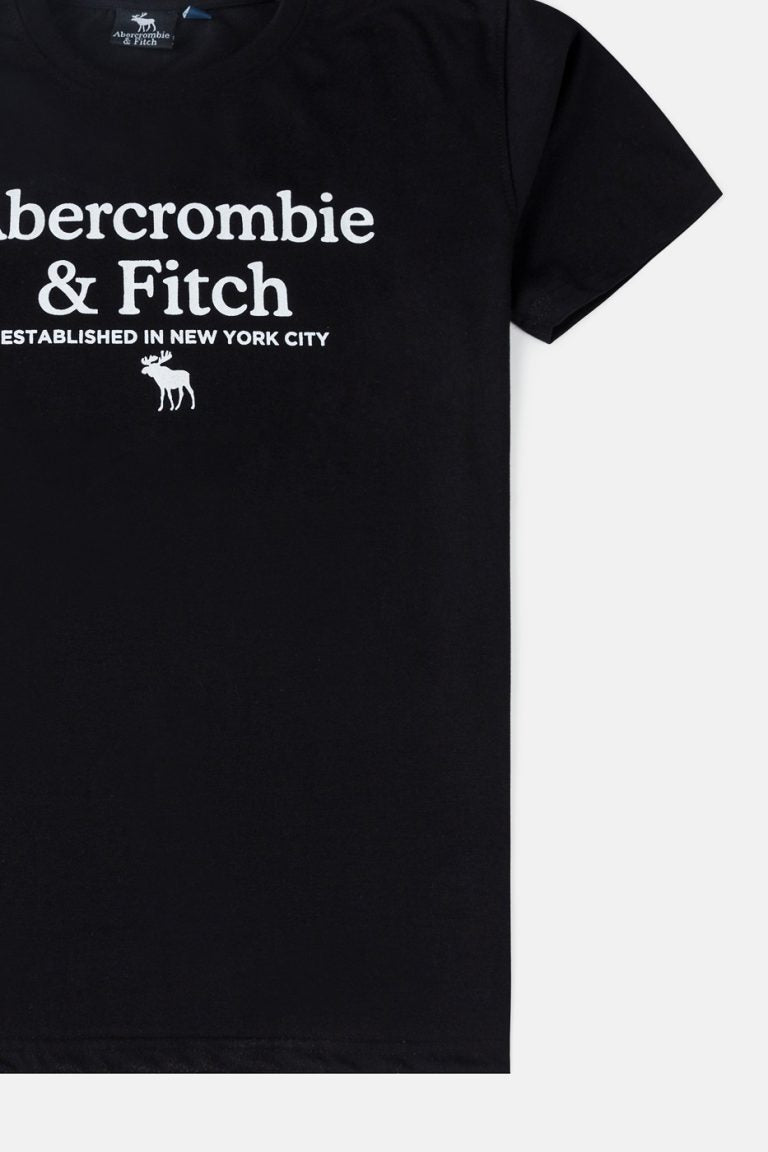 Abercrombie & Fitch Cotton Print T Shirt – Black