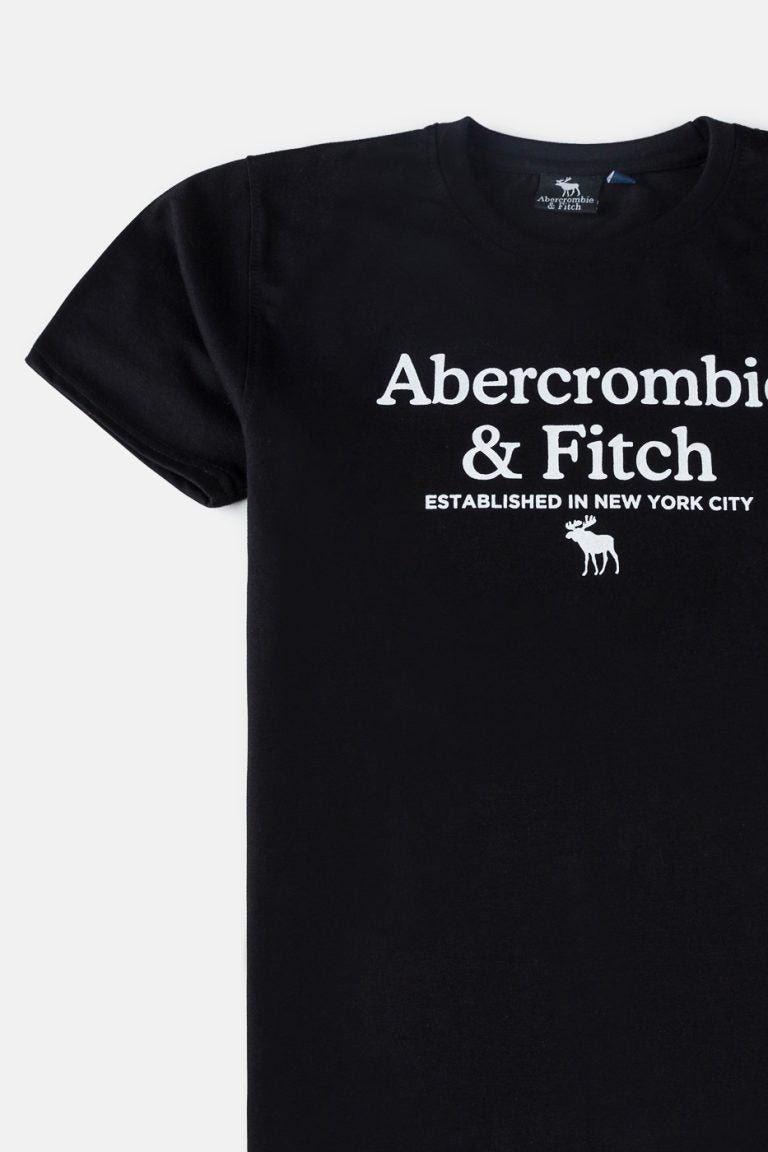 Abercrombie & Fitch Cotton Print T Shirt – Black