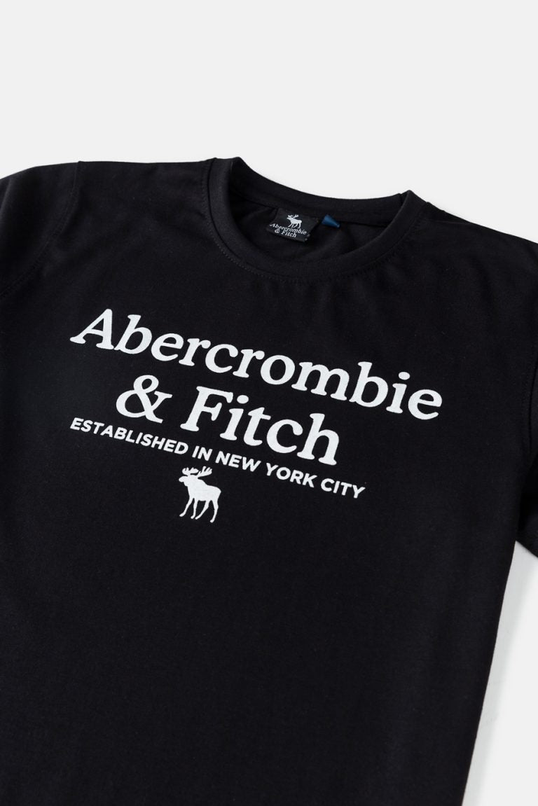 Abercrombie & Fitch Cotton Print T Shirt – Black