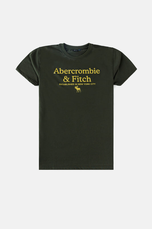 Abercrombie & Fitch Cotton Print T Shirt – Army Green