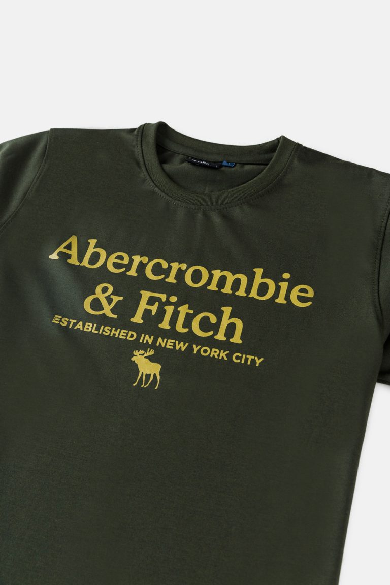 Abercrombie & Fitch Cotton Print T Shirt – Army Green