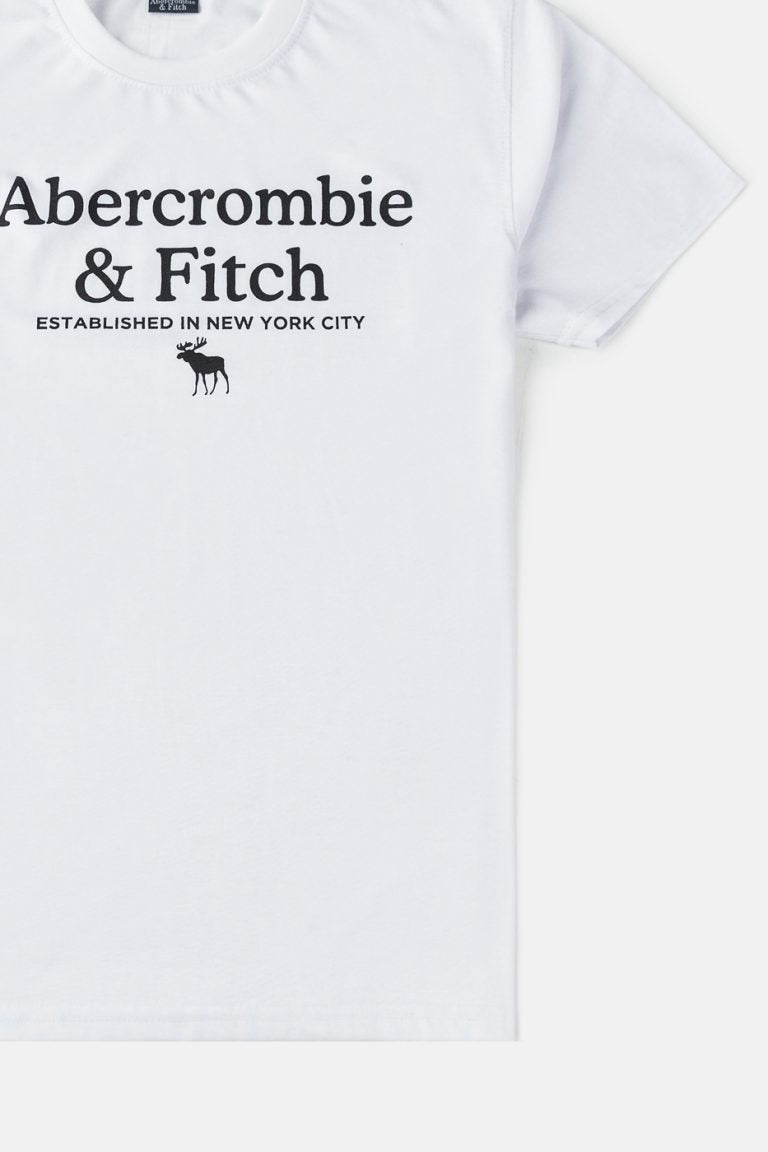 Abercrombie & Fitch Cotton Print T Shirt – White
