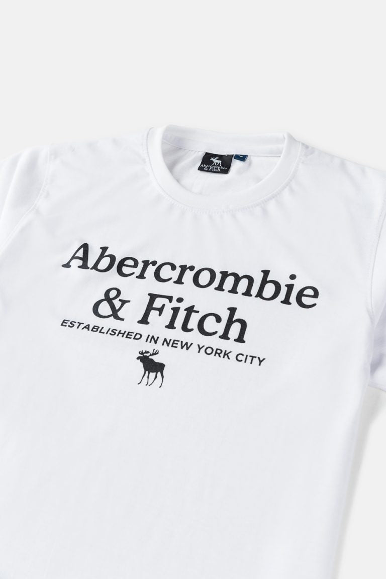 Abercrombie & Fitch Cotton Print T Shirt – White