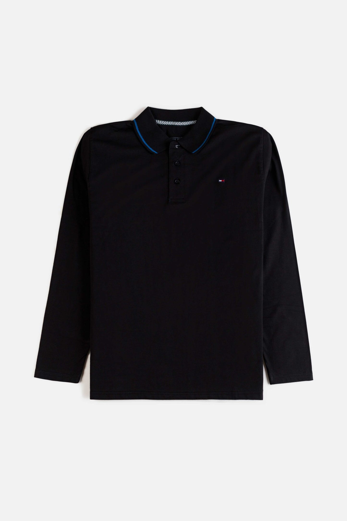 Tommy Cotton Full Polo Shirt – Black