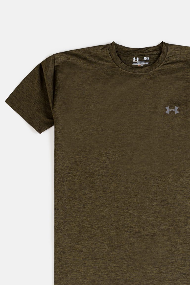 UA Space Dye Dri fit T Shirt – Dark Green