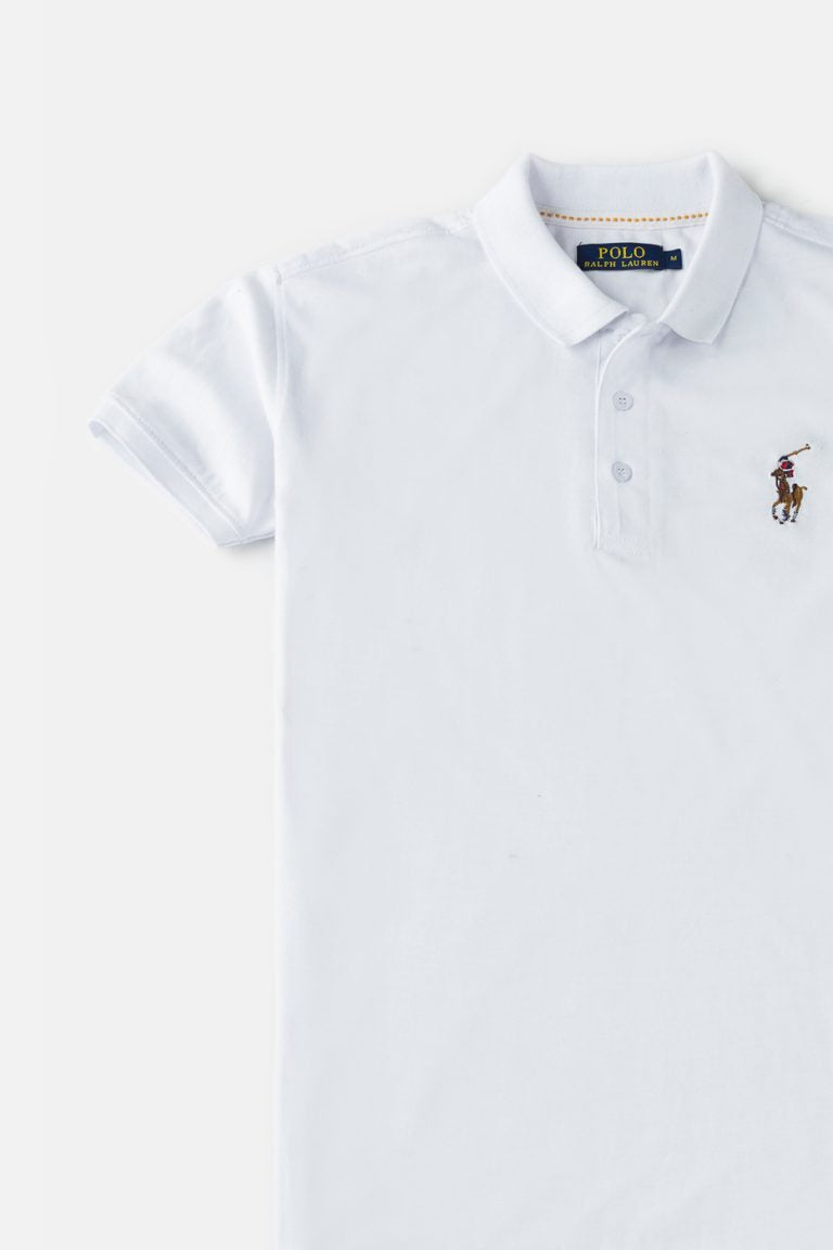 RL Multi Pony Polo Shirt – White