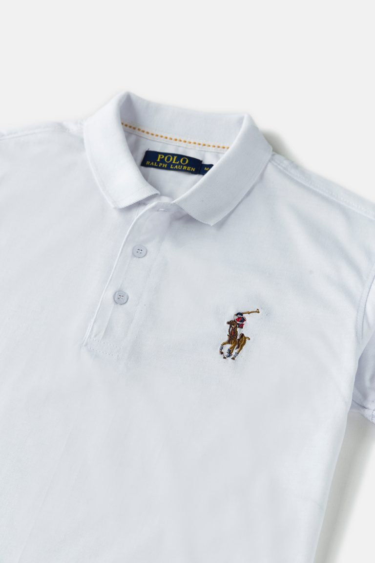 RL Multi Pony Polo Shirt – White