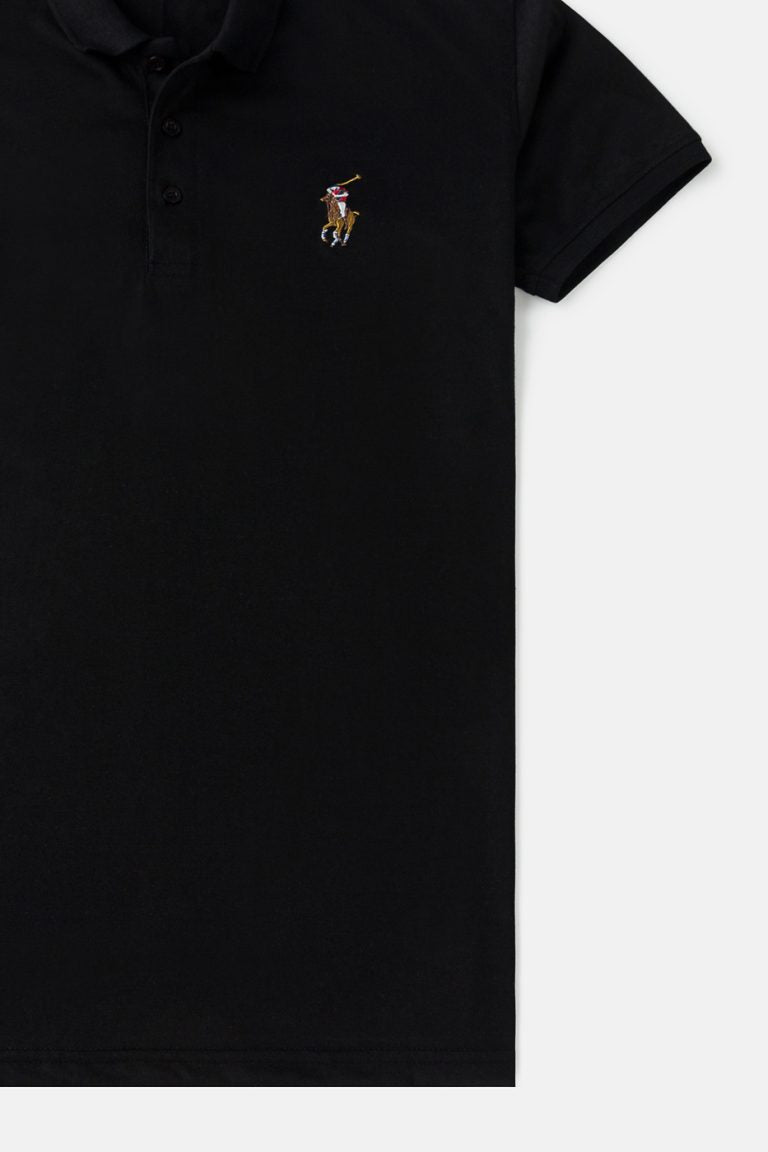 RL Multi Pony Polo Shirt – Black