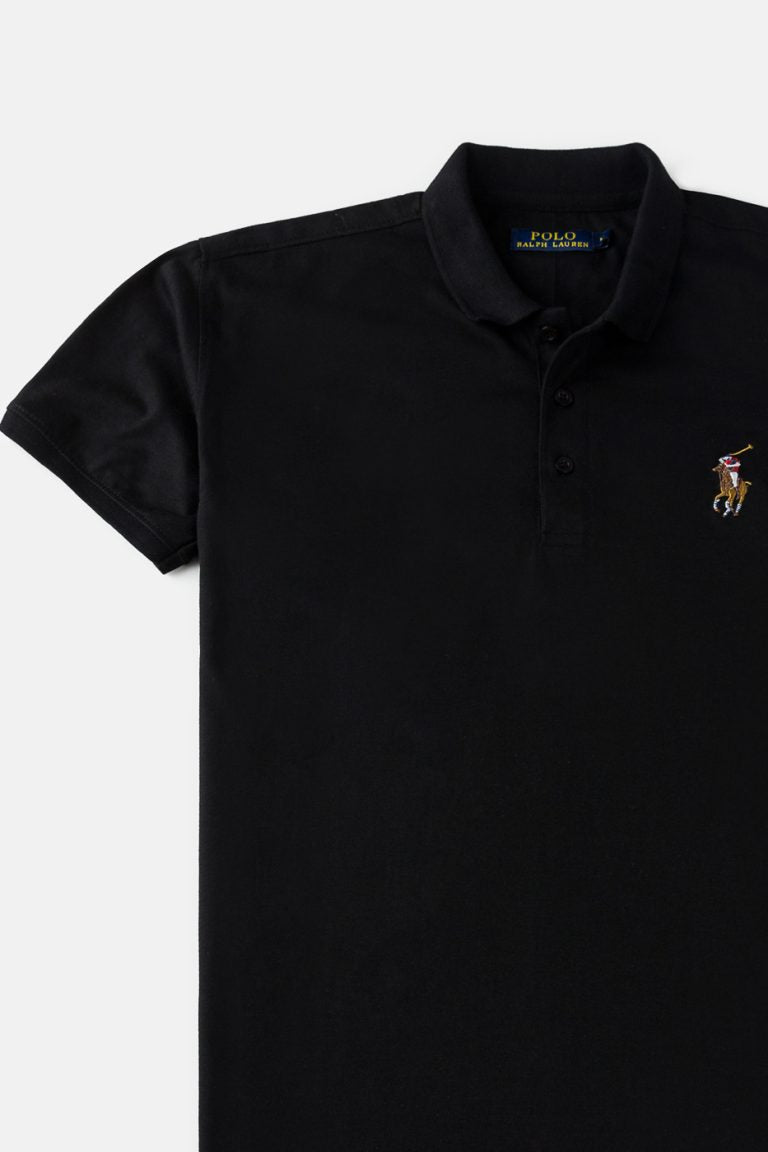 RL Multi Pony Polo Shirt – Black