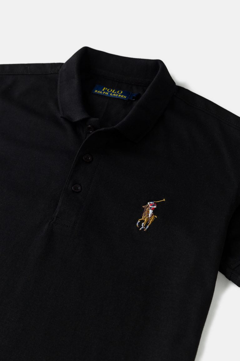 RL Multi Pony Polo Shirt – Black