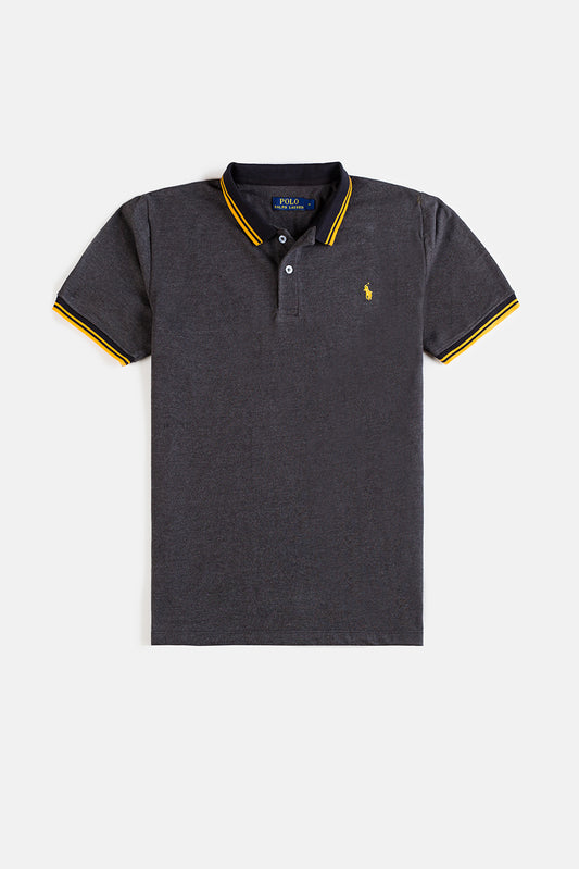 RL Imported Tipping Polo Shirt – Charcoal