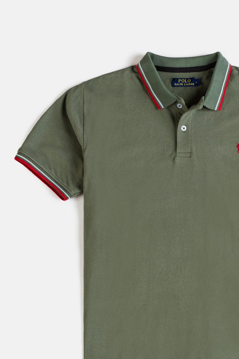 RL Imported Tipping Polo Shirt – Moss Green