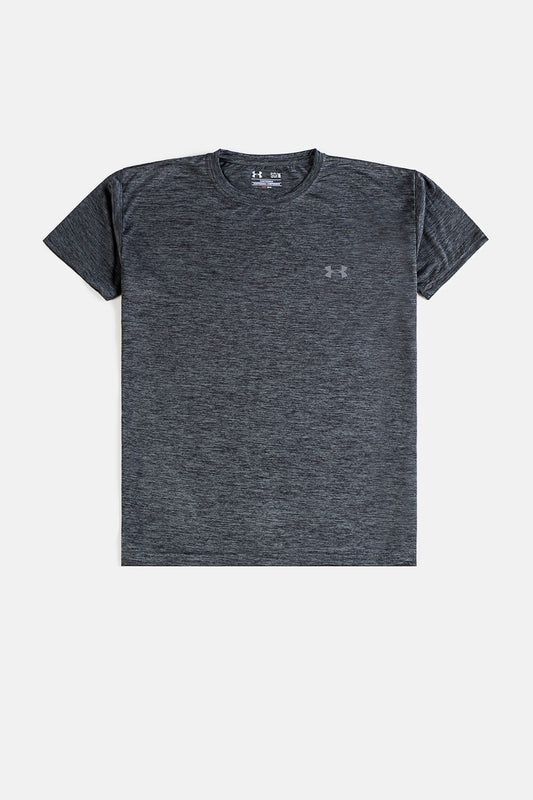 UA Space Dye Dri fit T Shirt – Dark Grey