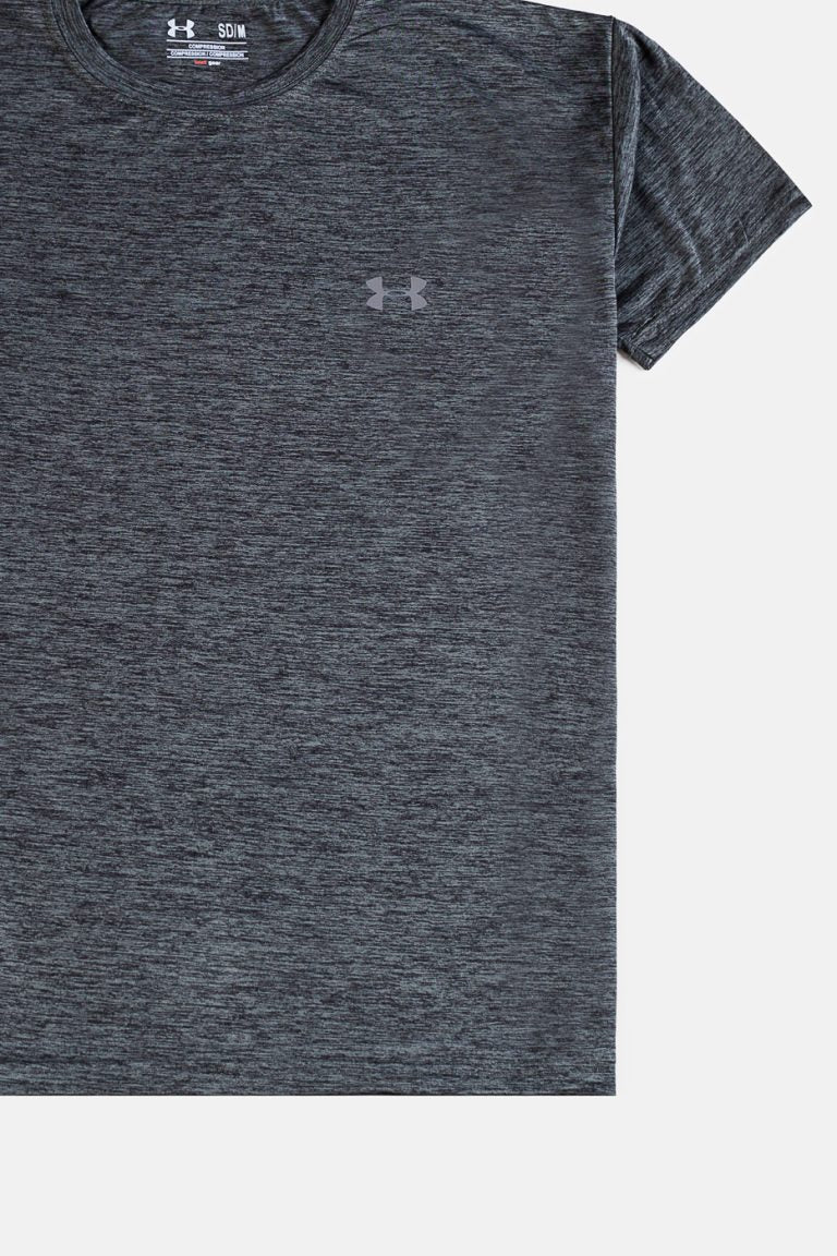 UA Space Dye Dri fit T Shirt – Dark Grey