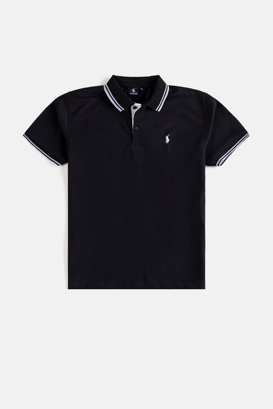 RL Imported Tipping Pique Polo Shirt – Black