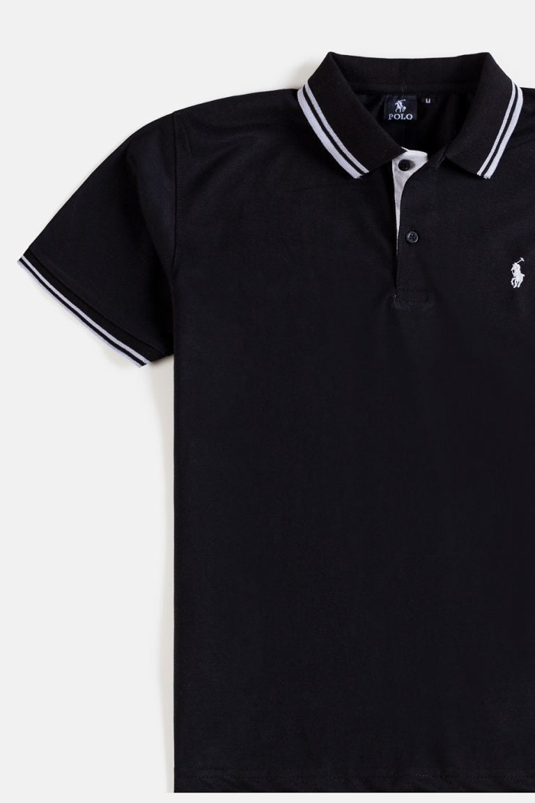 RL Imported Tipping Pique Polo Shirt – Black