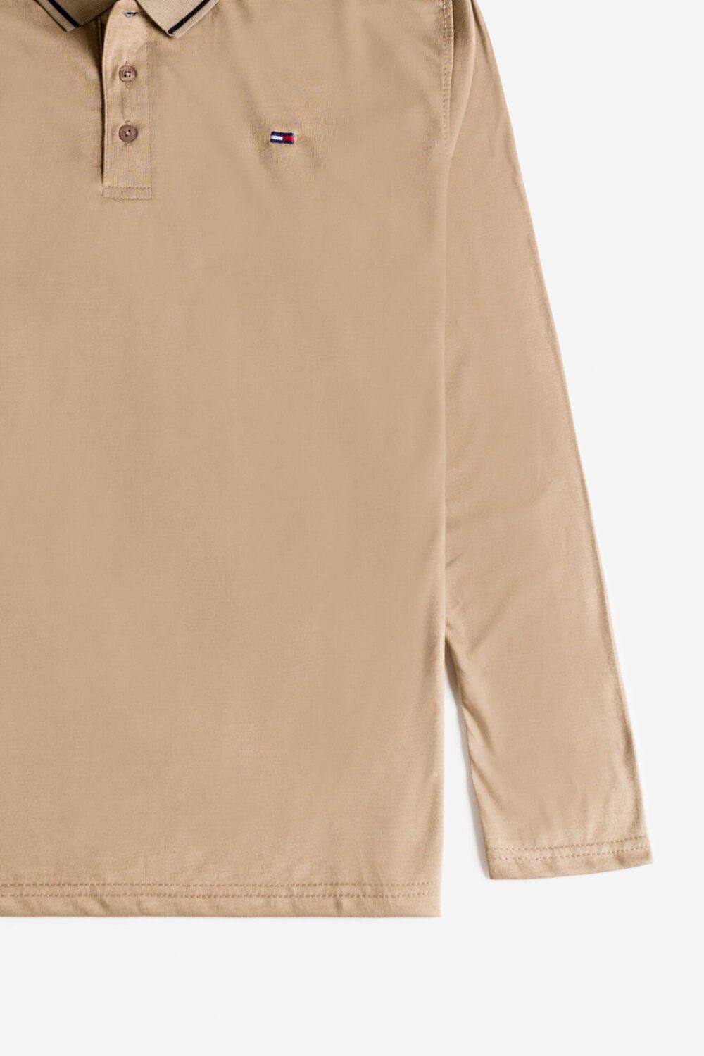 Tommy Cotton Full Polo Shirt – Mushroom Grey
