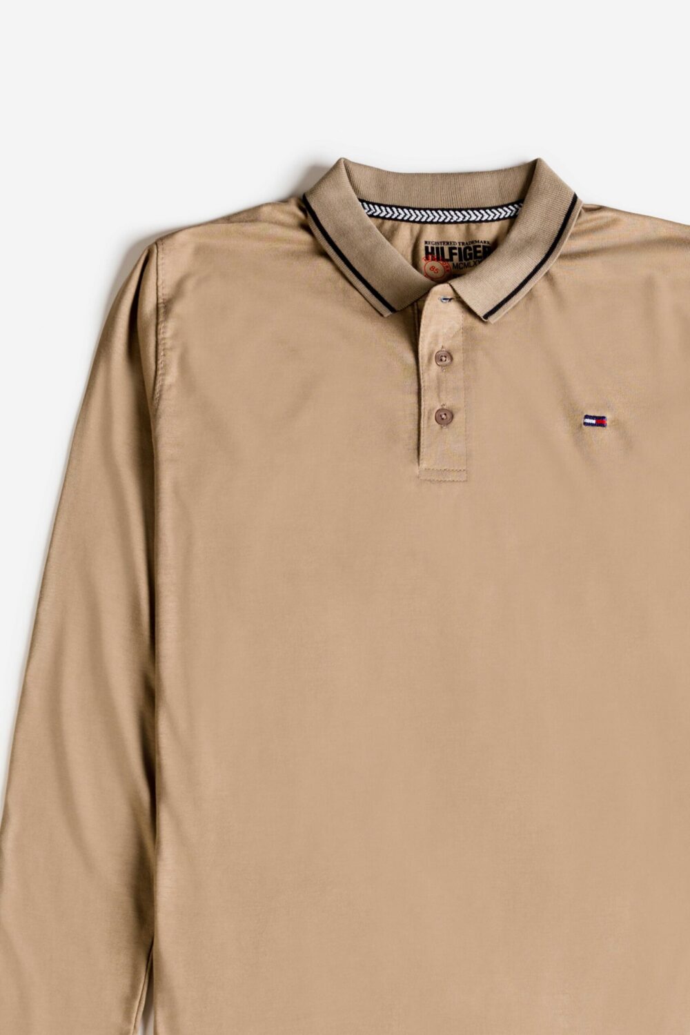 Tommy Cotton Full Polo Shirt – Mushroom Grey