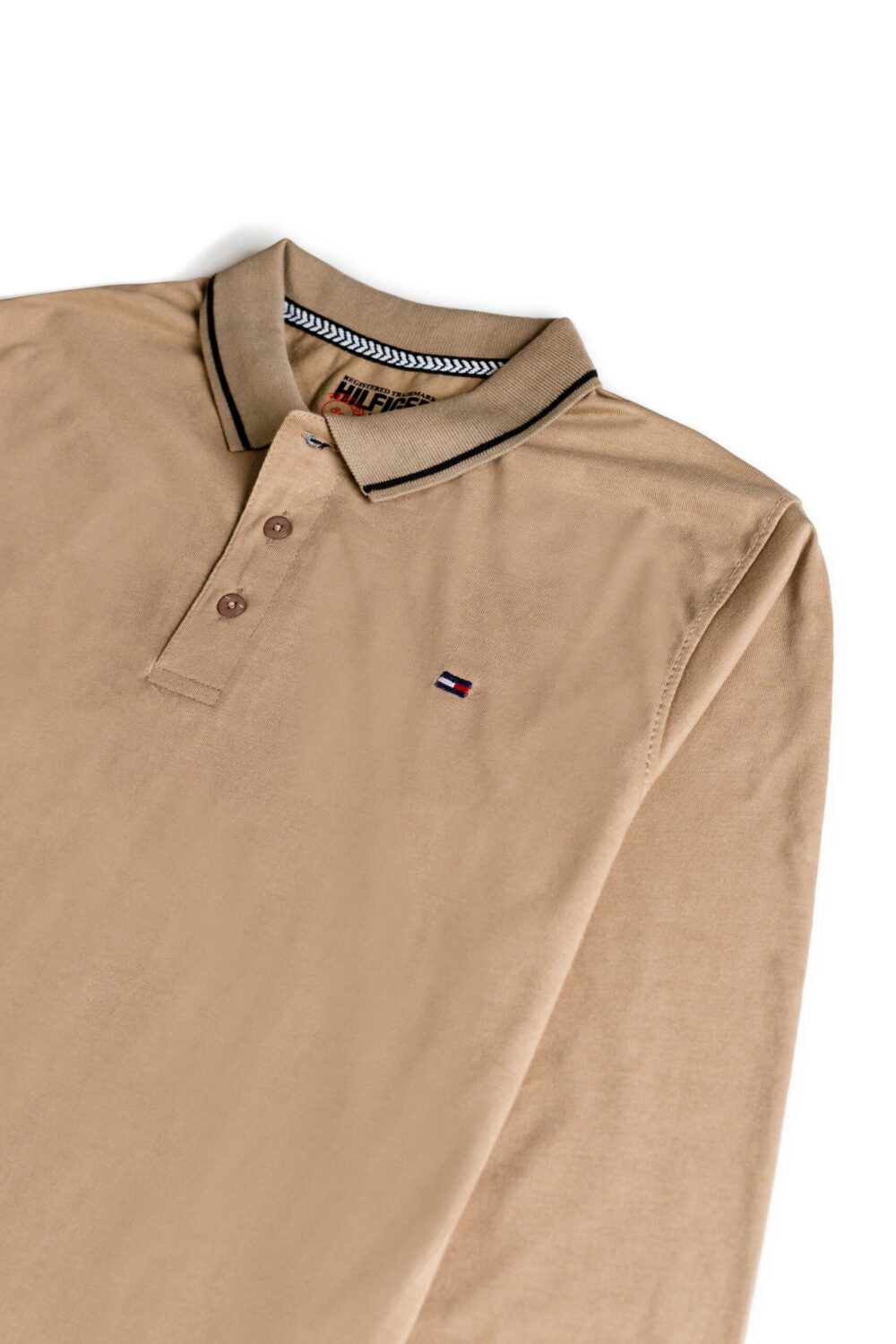 Tommy Cotton Full Polo Shirt – Mushroom Grey