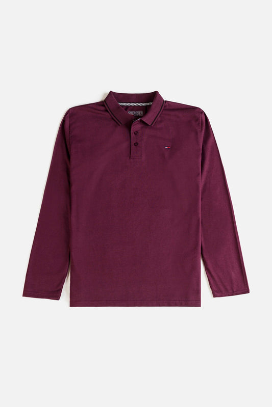 Tommy Cotton Full Polo Shirt – Maroon