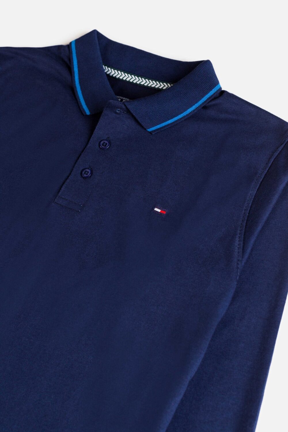 Tommy Cotton Full Polo Shirt – Dark Blue