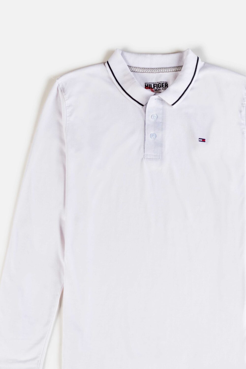 Tommy Cotton Full Polo Shirt – White