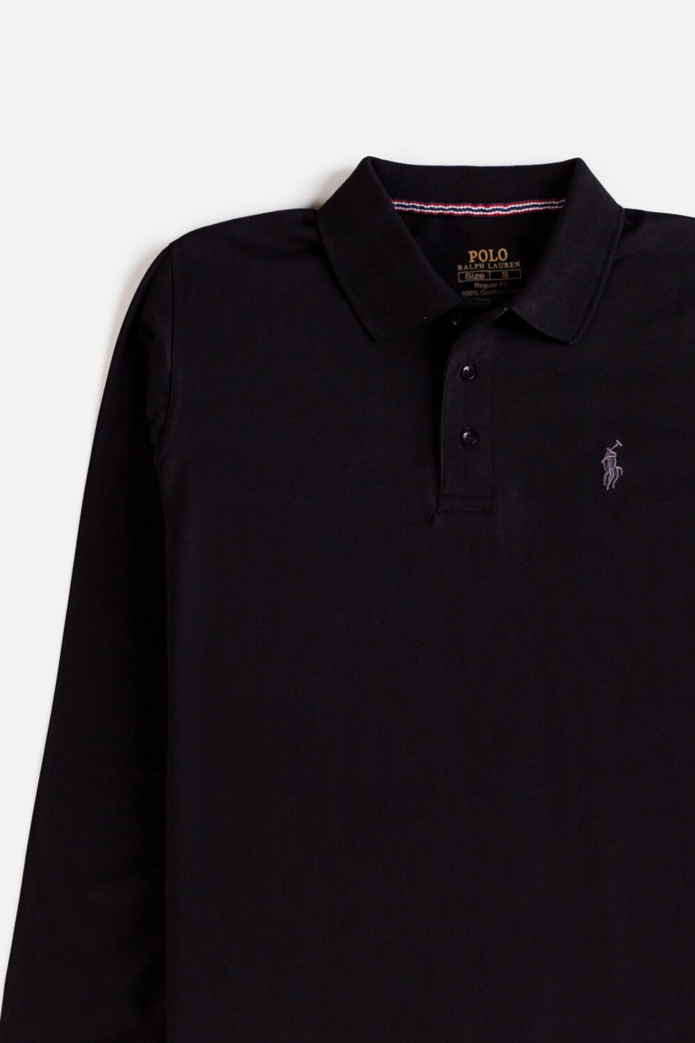 RL Premium Cotton Full Polo – Black