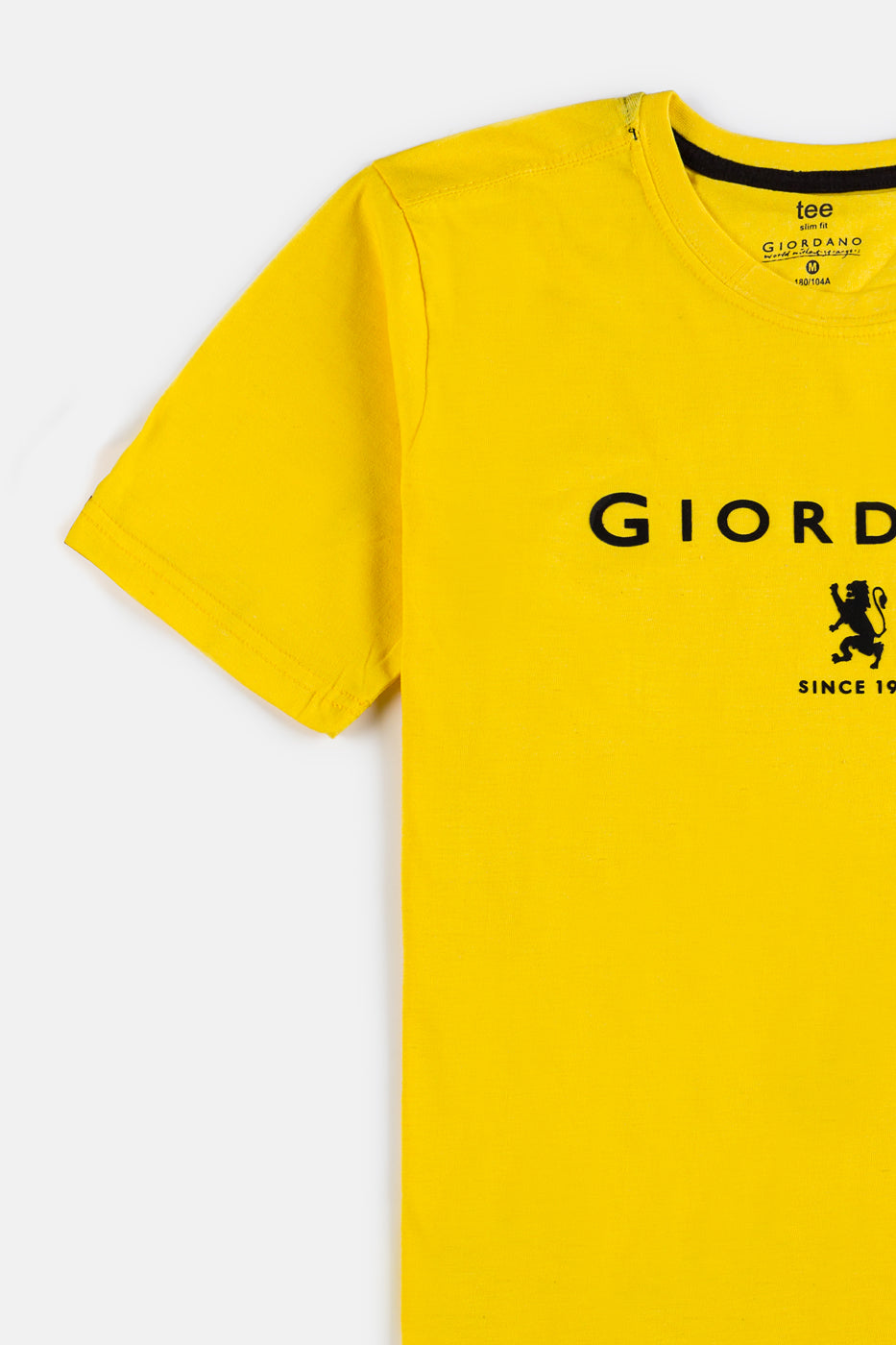 Giordano Premium Cotton Print T Shirt - Yellow
