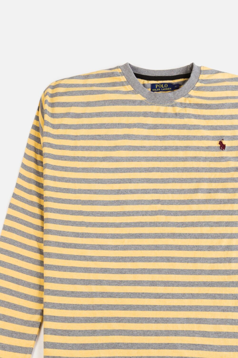 RL Premium Winter Full T Shirt – Mustard & Grey Stripes