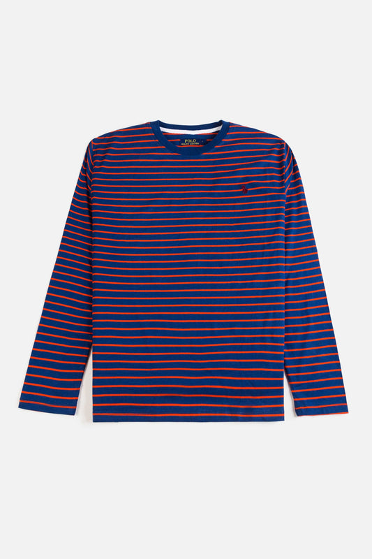RL Premium Winter Full T Shirt – Blue Stripes