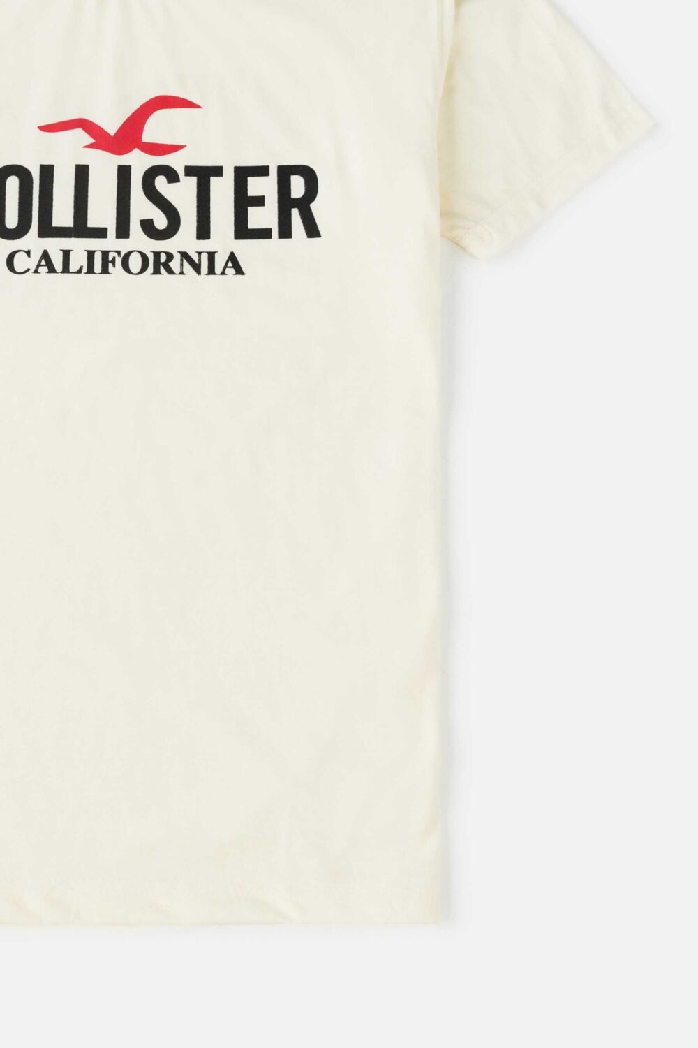 Holister Cotton Print T Shirt – Ivory White