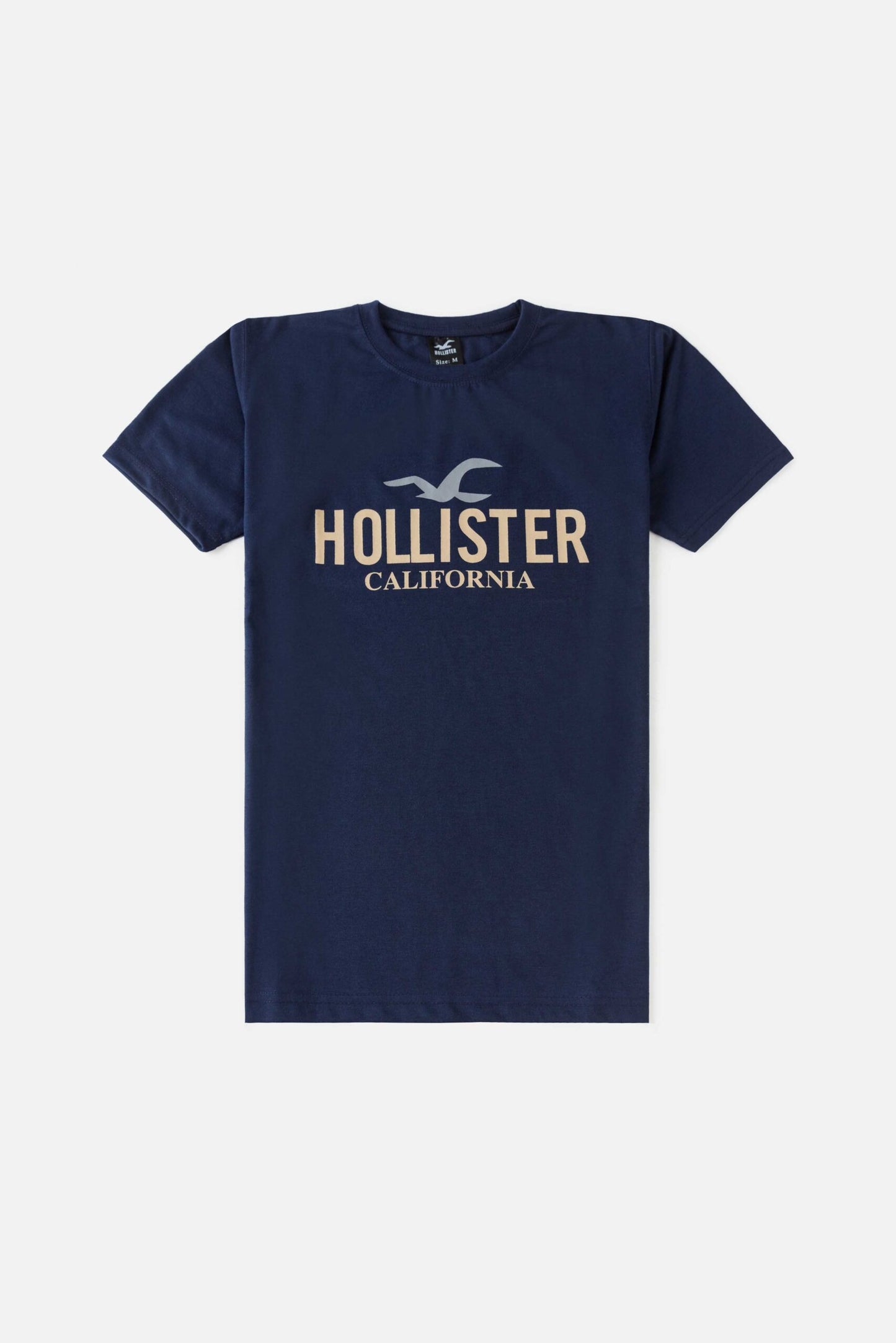 Holister Cotton Print T Shirt – Navy Blue