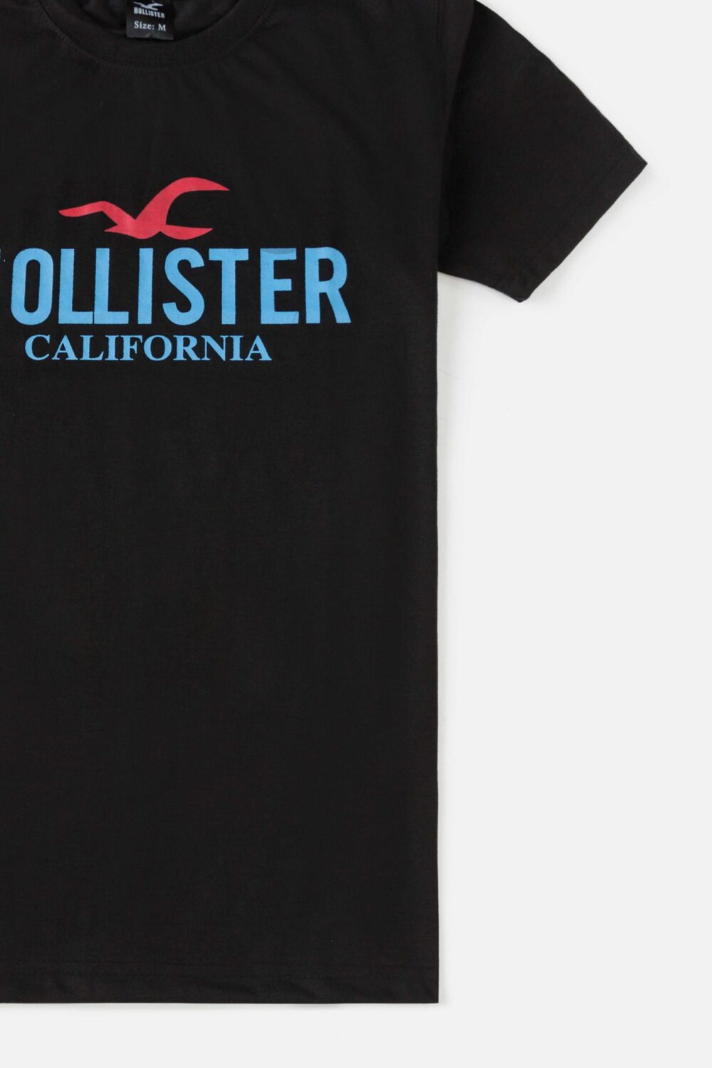 Holister Cotton Print T Shirt – Black