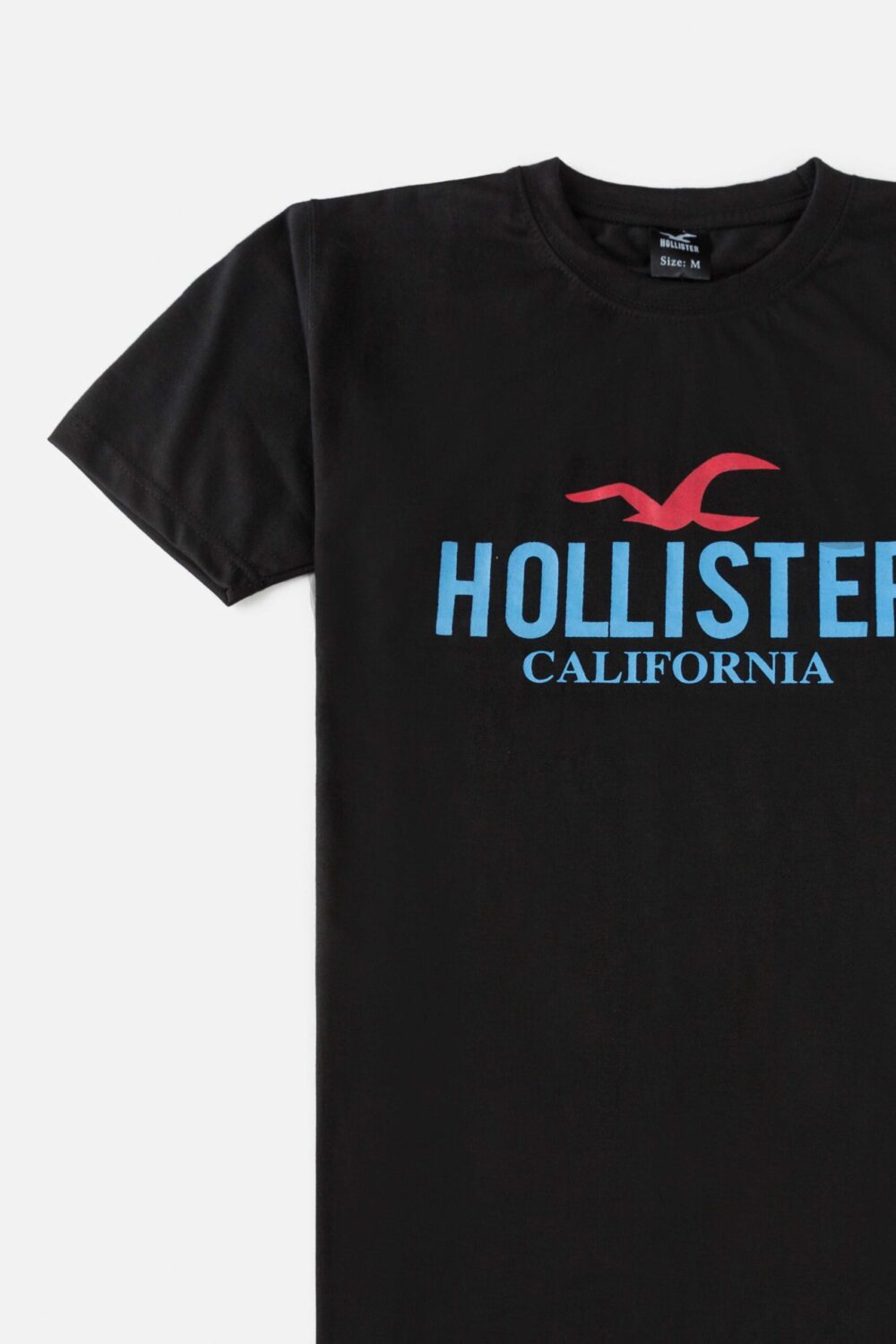 Holister Cotton Print T Shirt – Black