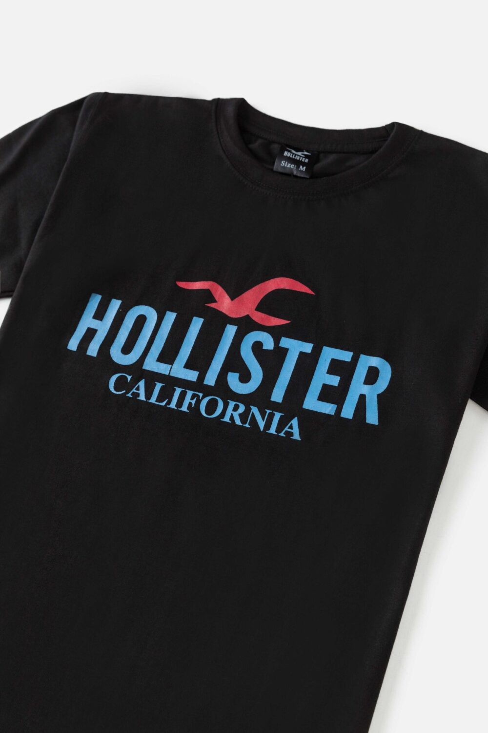 Holister Cotton Print T Shirt – Black