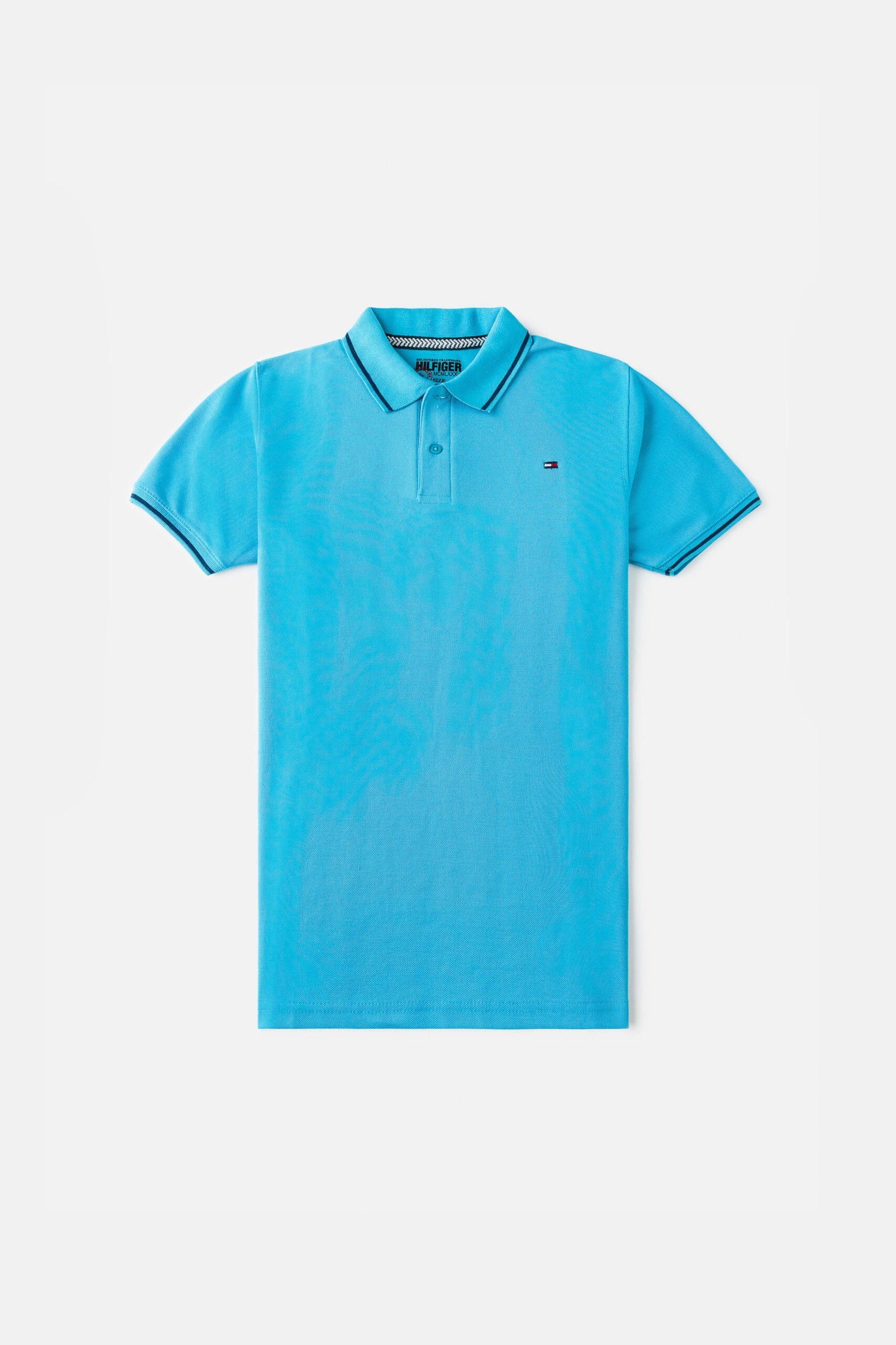 Tommy Tipped Pique Polo shirt -Sky Blue