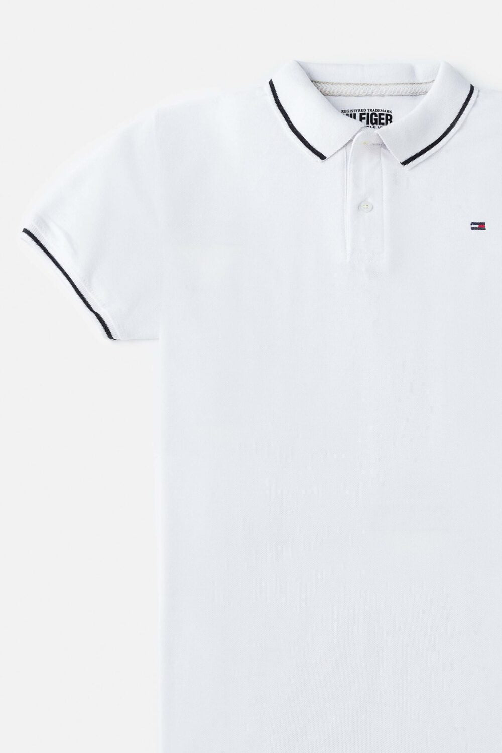 TM Tipped Cotton Polo shirt -White