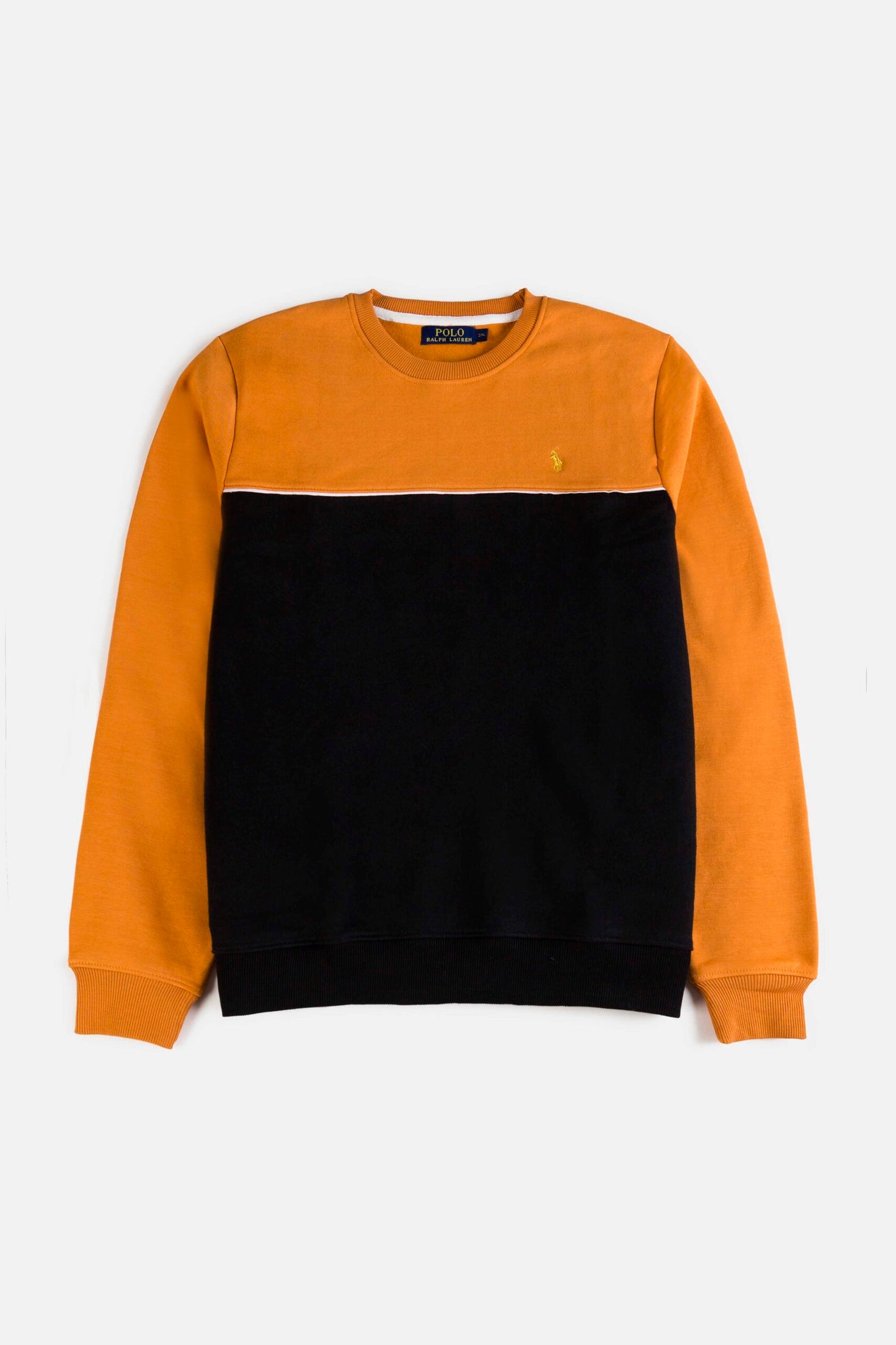 RL Premium Cotton Fleece Sweatshirt – Paneled Mustard