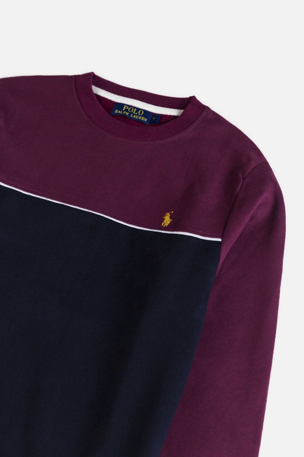 RL Premium Cotton Fleece Sweatshirt – Paneled Maroon