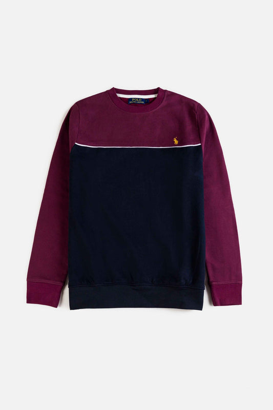 RL Premium Cotton Fleece Sweatshirt – Paneled Maroon