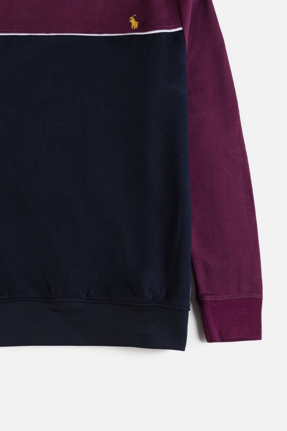 RL Premium Cotton Fleece Sweatshirt – Paneled Maroon