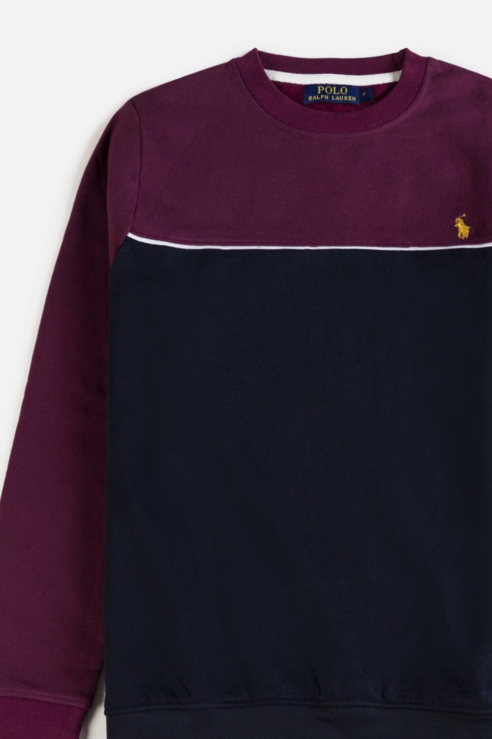 RL Premium Cotton Fleece Sweatshirt – Paneled Maroon