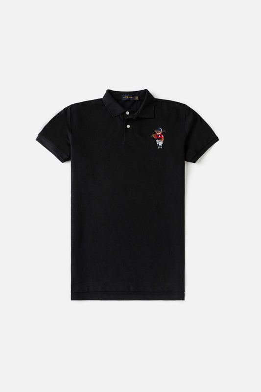 RL Imported Multi Bear Pony Polo Shirt – Black