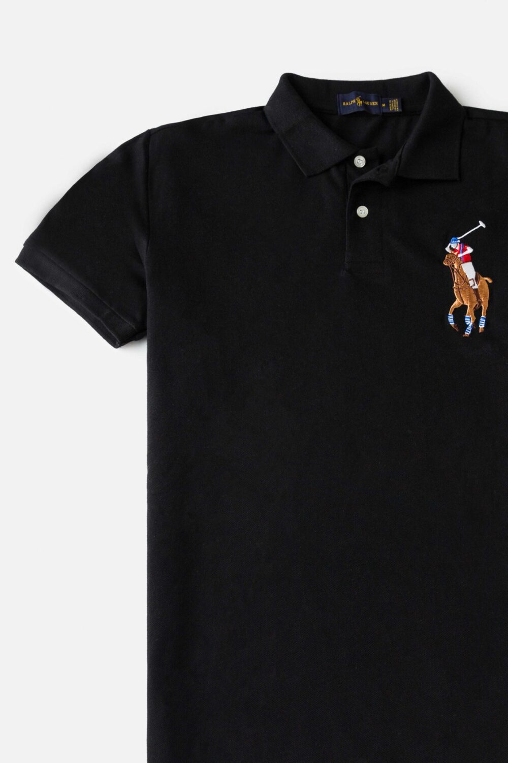 RL Imported Multi Big Pony Polo Shirt – Black