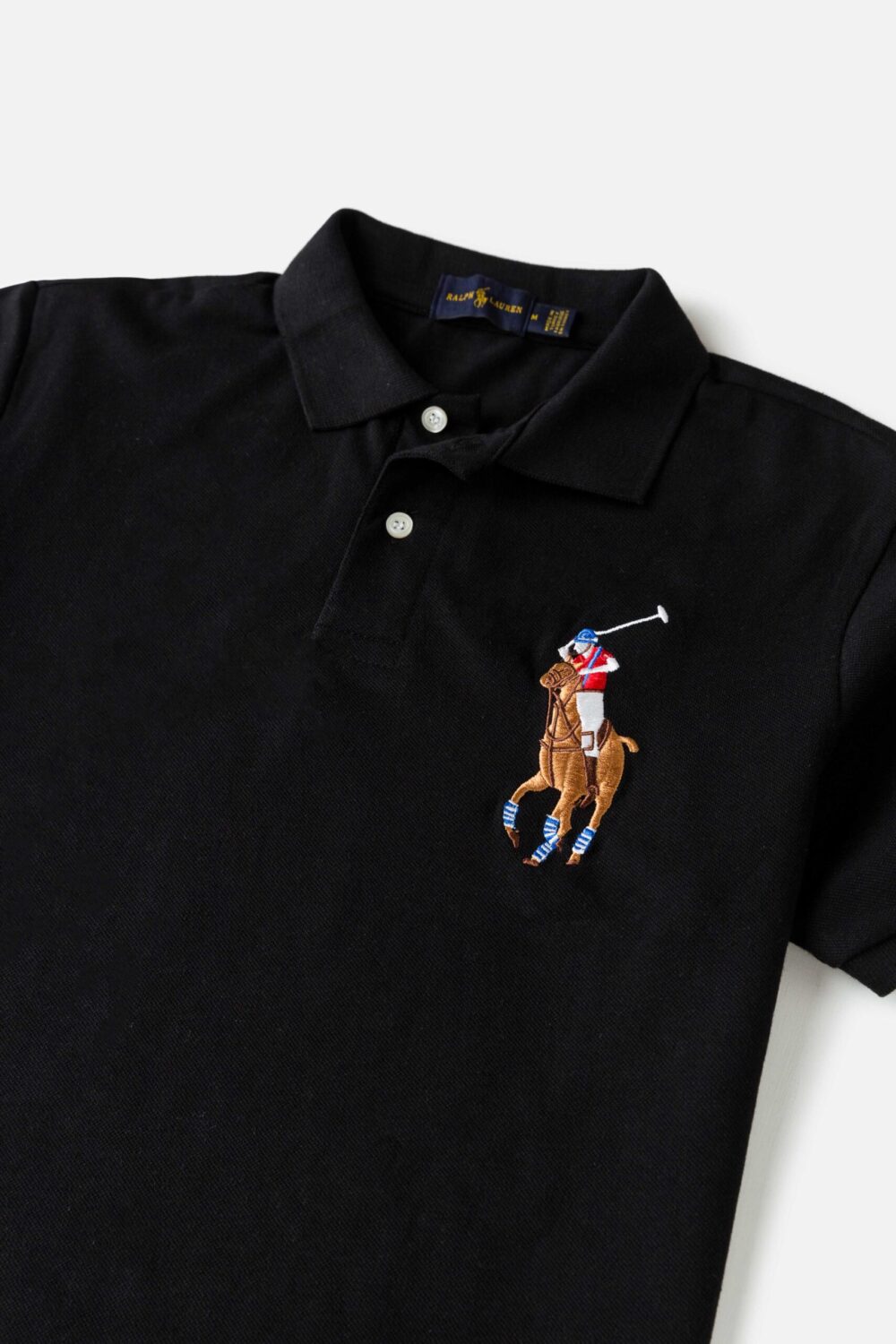 RL Imported Multi Big Pony Polo Shirt – Black