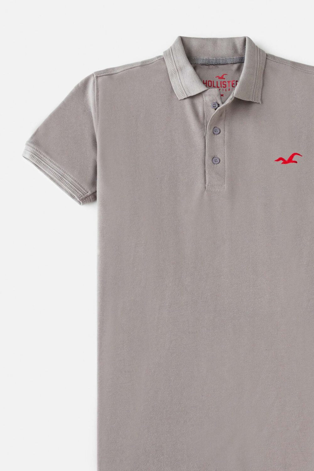 Holister Cotton Pique Polo Shirt – American Silver