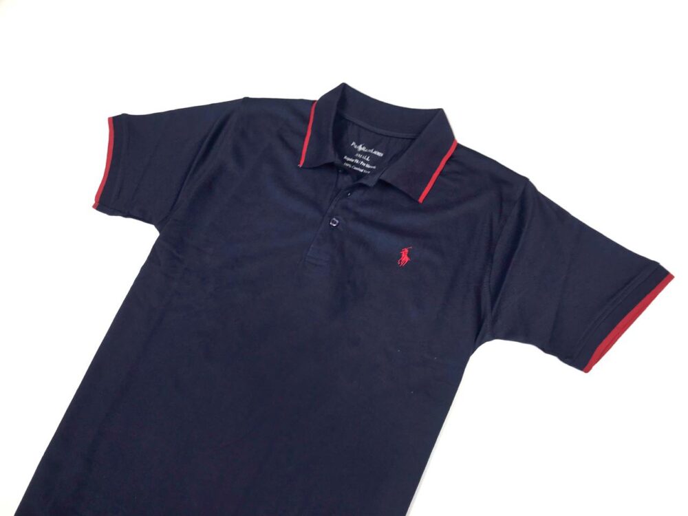 RL Premium Polo Shirt – Navy Blue with Red Pony