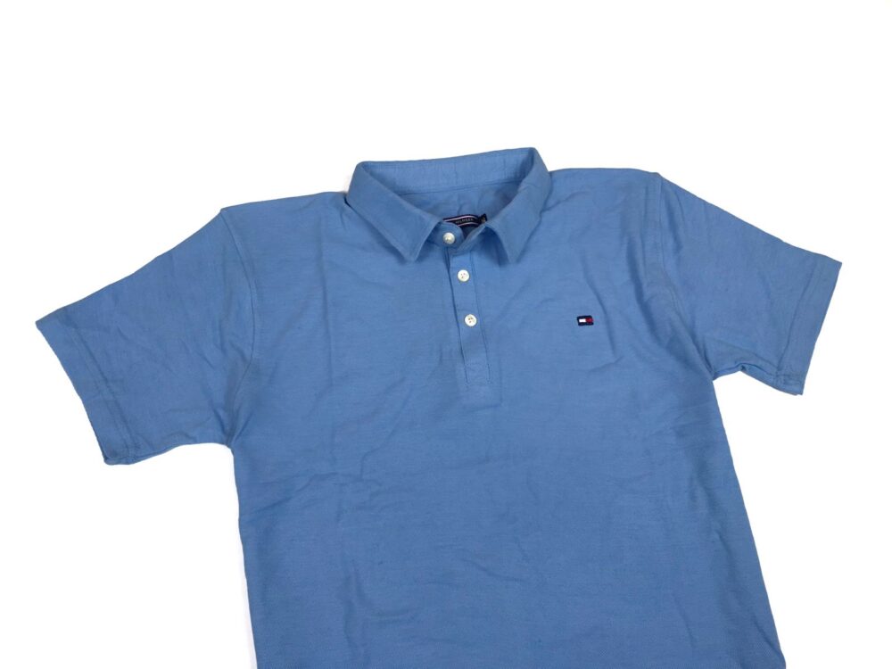 Tommy Self Collar Pique Polo shirt – Sky Blue