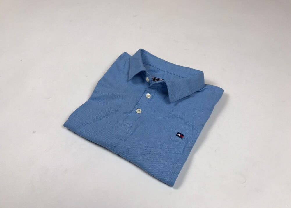 Tommy Self Collar Pique Polo shirt – Sky Blue